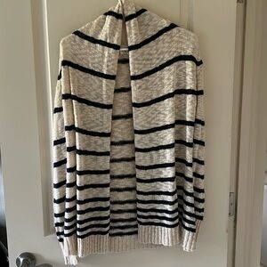 S Pink Rose long striped cardigan